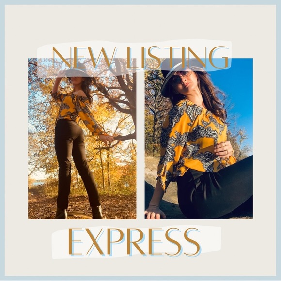 Express Yellow Blouse - Picture 2 of 6